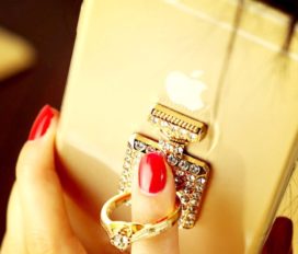 香水瓶型スマホリング画像